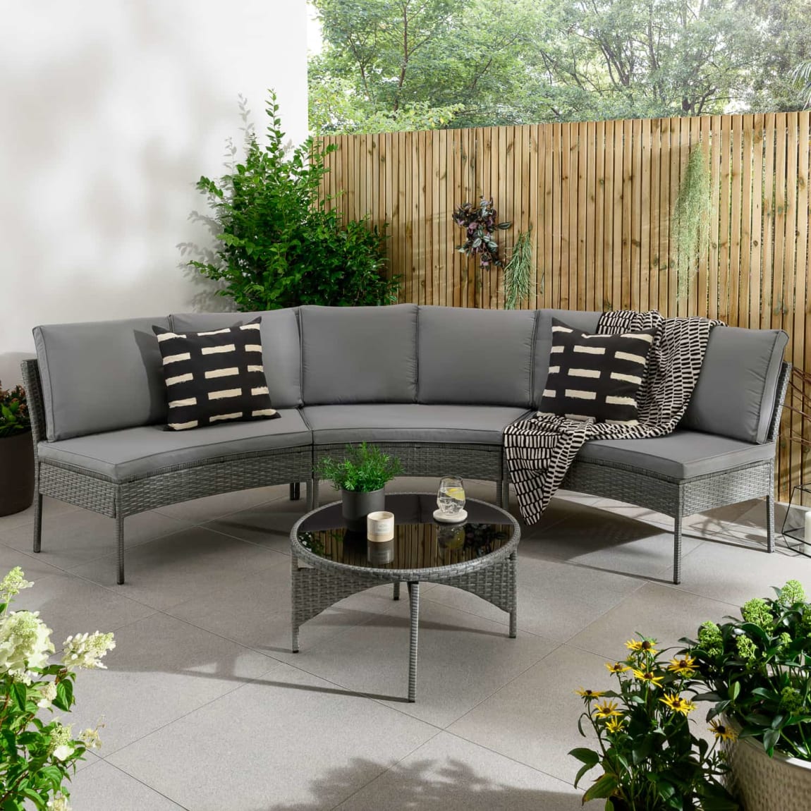 Sorrento Corner Curve Sofa Set