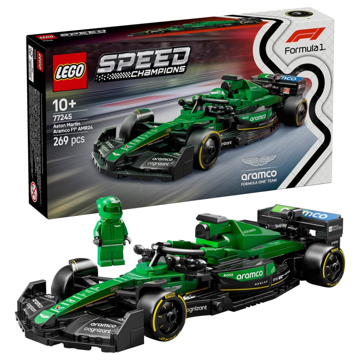 LEGO Aston Martin Aramco F1 AMR24 Race Car 77245