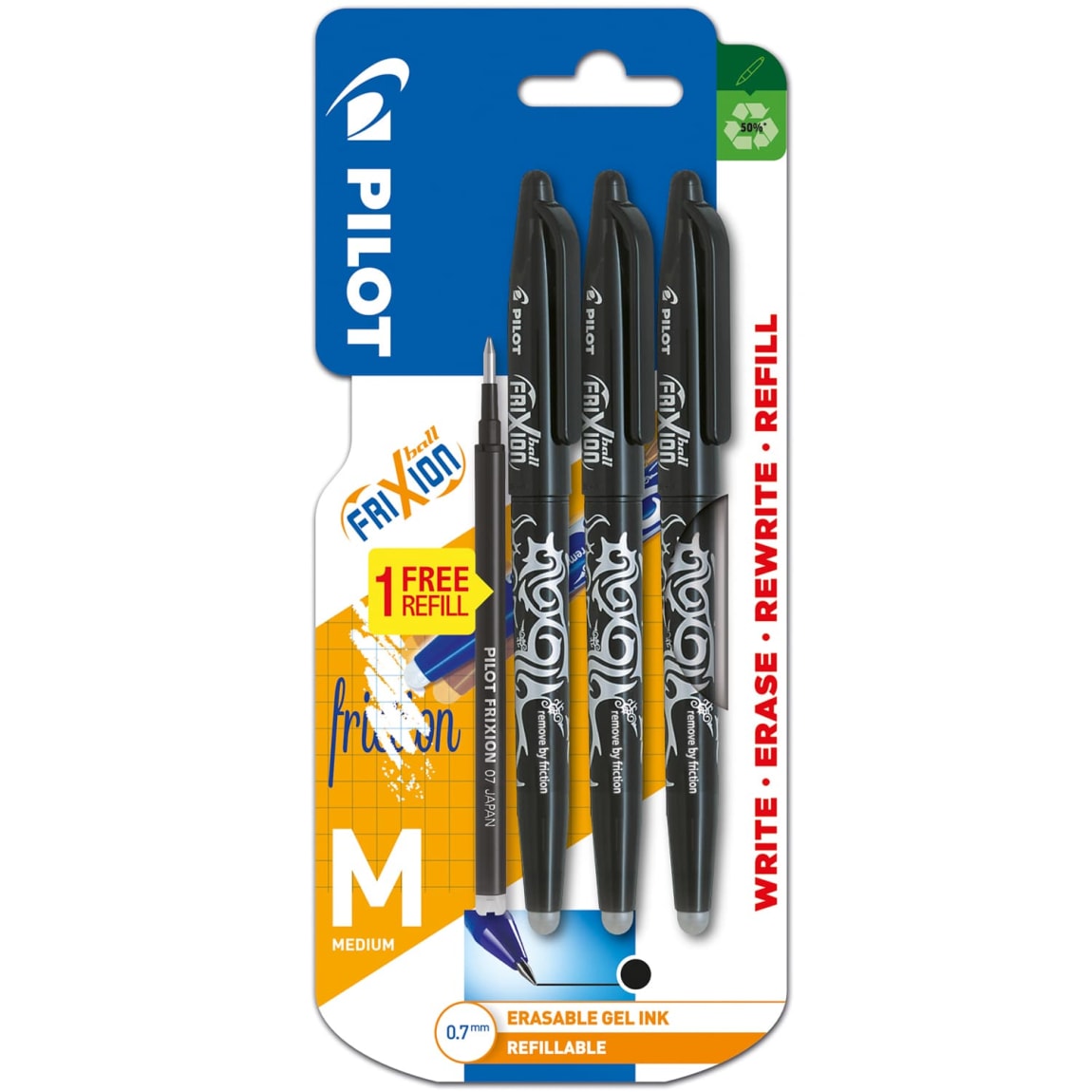 Pilot Frixion Erasable Gel Pens 3pk