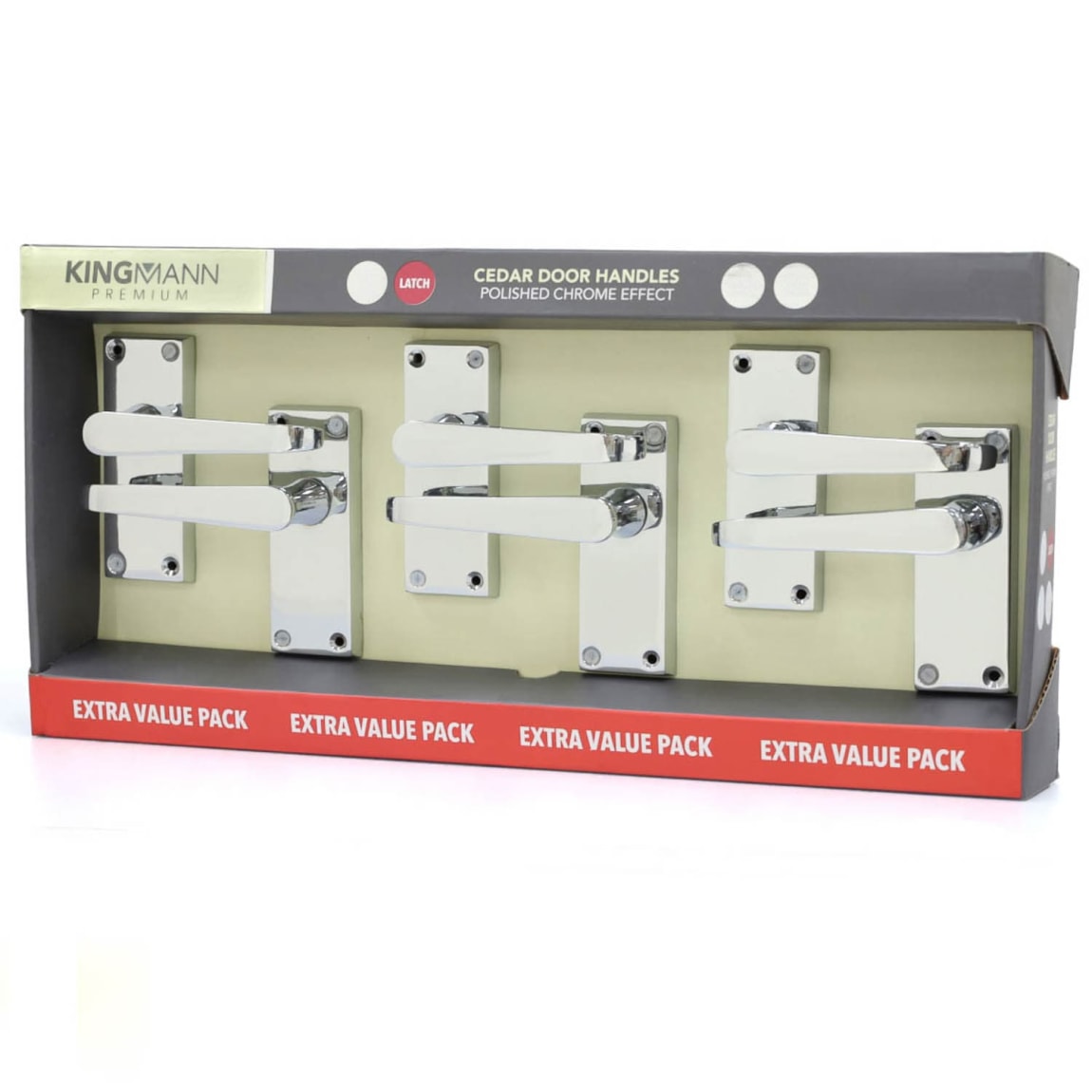 Cedar Polished Chrome Effect Door Handles