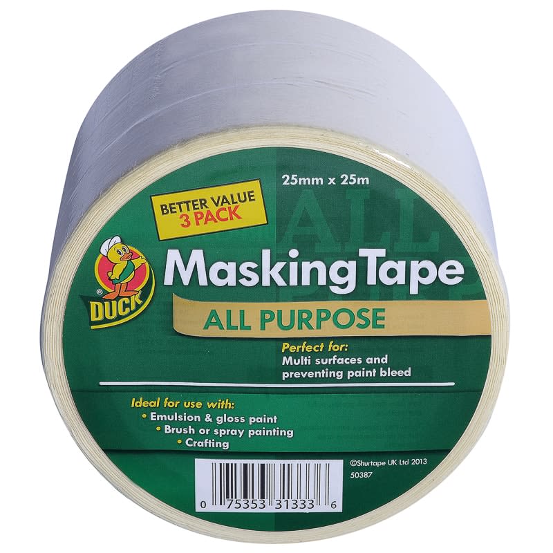 Duck Masking Tape 25mm x 25m 3pk