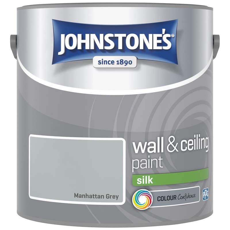 Johnstone's Paint Vinyl Silk Emulsion - Manhattan Grey 2.5L