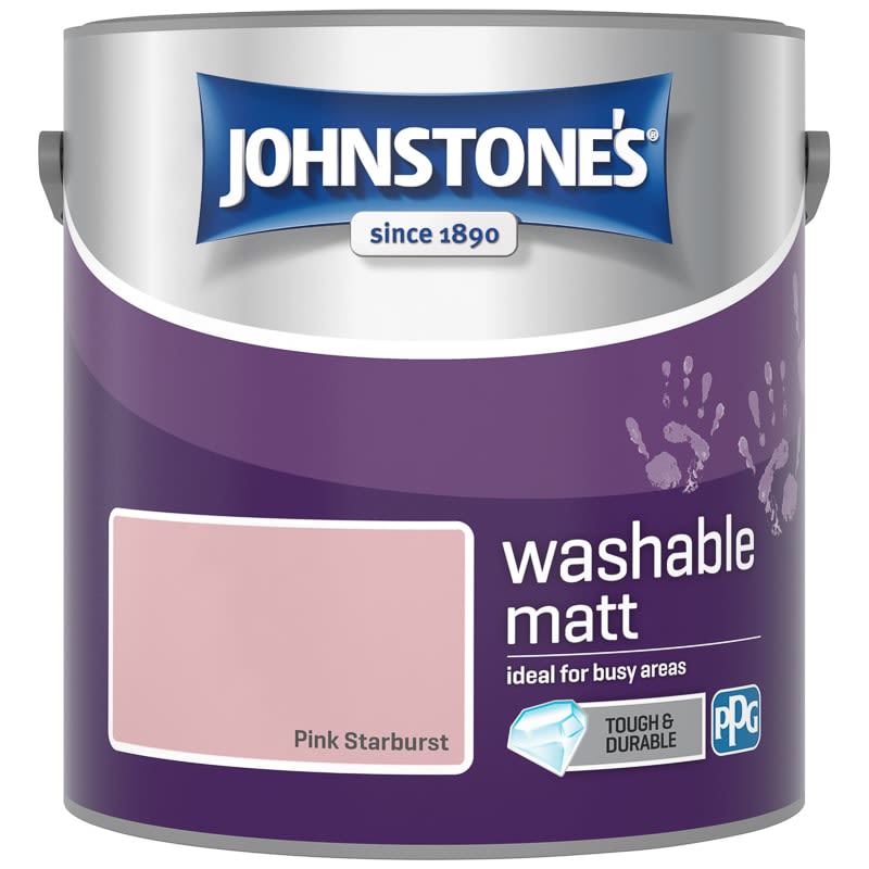 Johnstone's Washable Matt Paint - Pink Starburst 2.5L