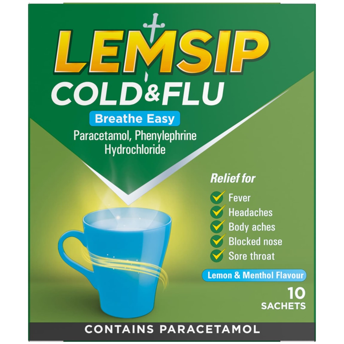 Lemsip Cold & Flu Breathe Easy Sachets 10pk