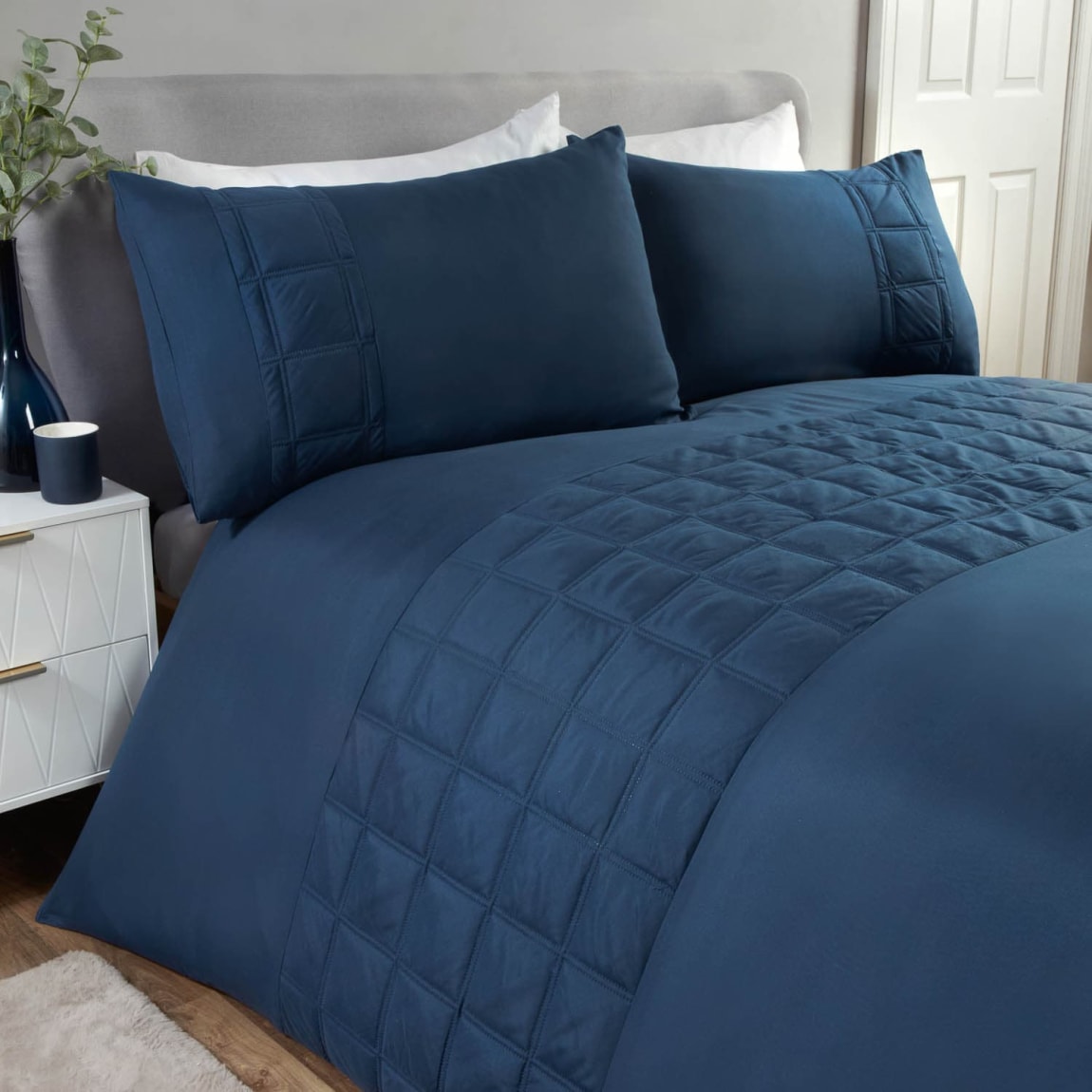 Pinsonic Double Duvet Set - Navy