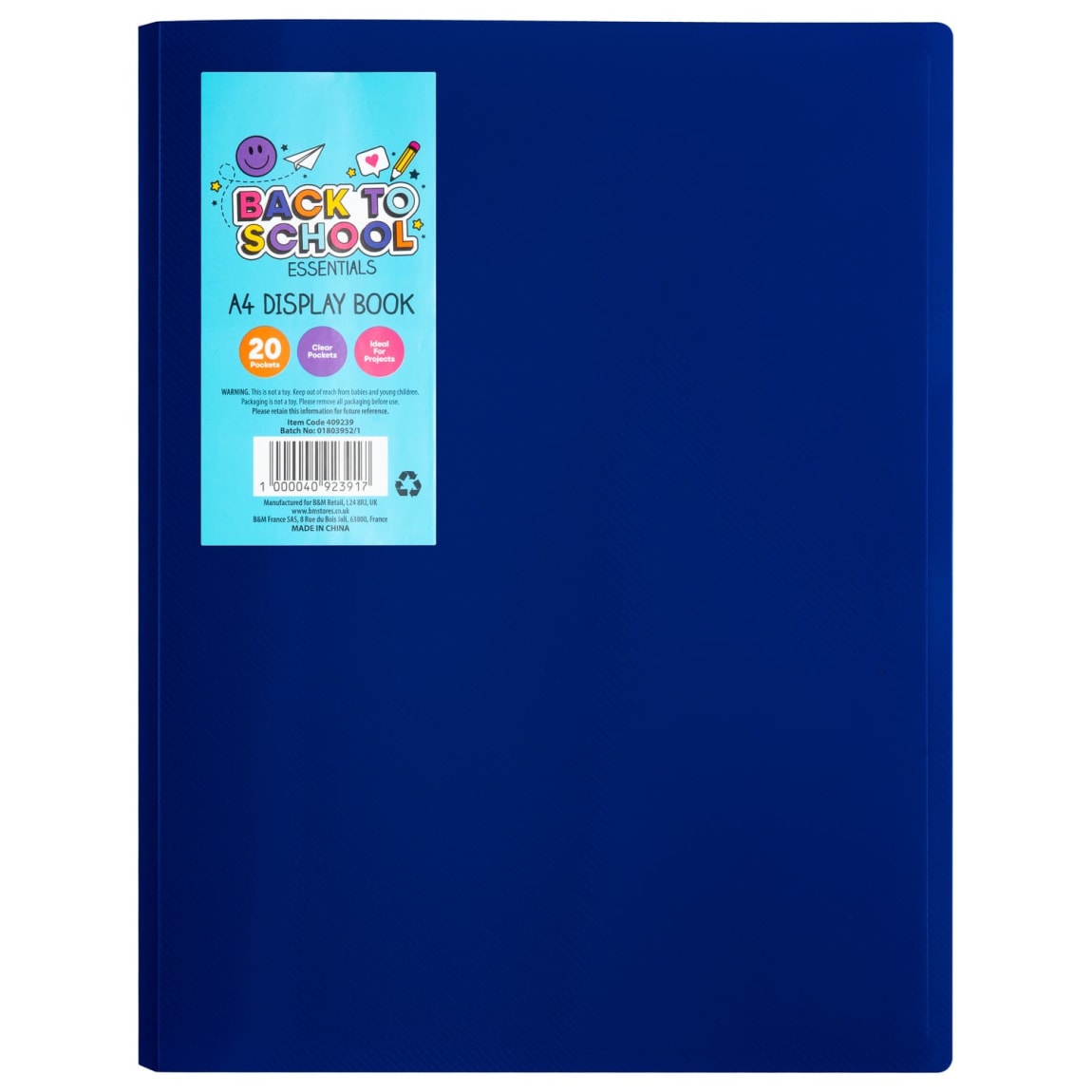 A4 Display Book - Blue