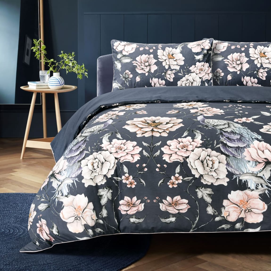 Avery Floral Printed Double Duvet Set