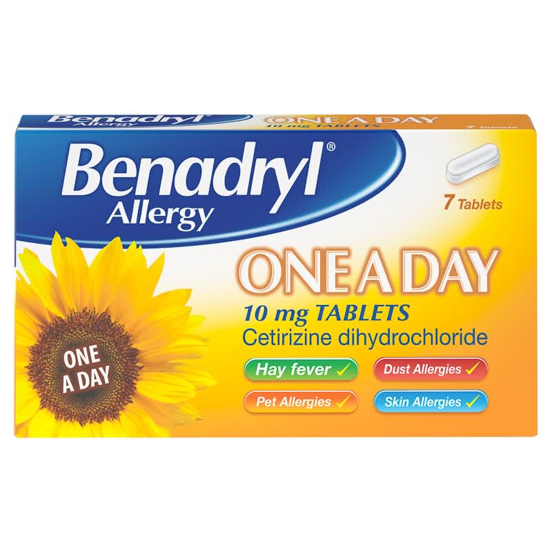 Benadryl One A Day Allergy & Hayfever Tablets 7pk