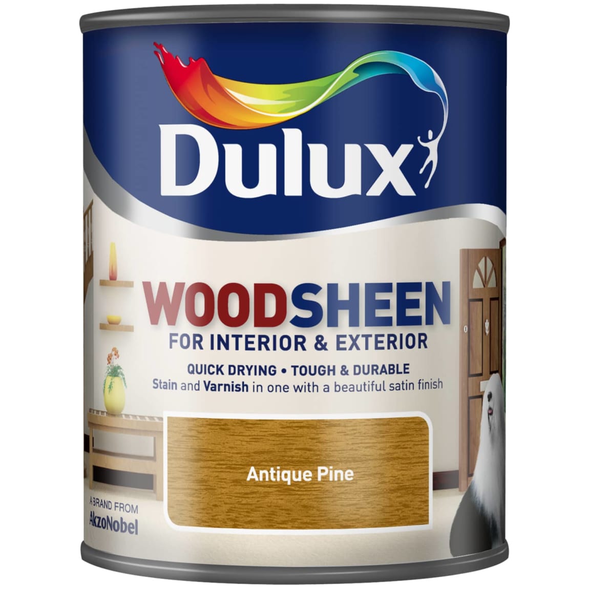 Dulux Woodsheen Stain & Varnish 750ml - Antique Pine