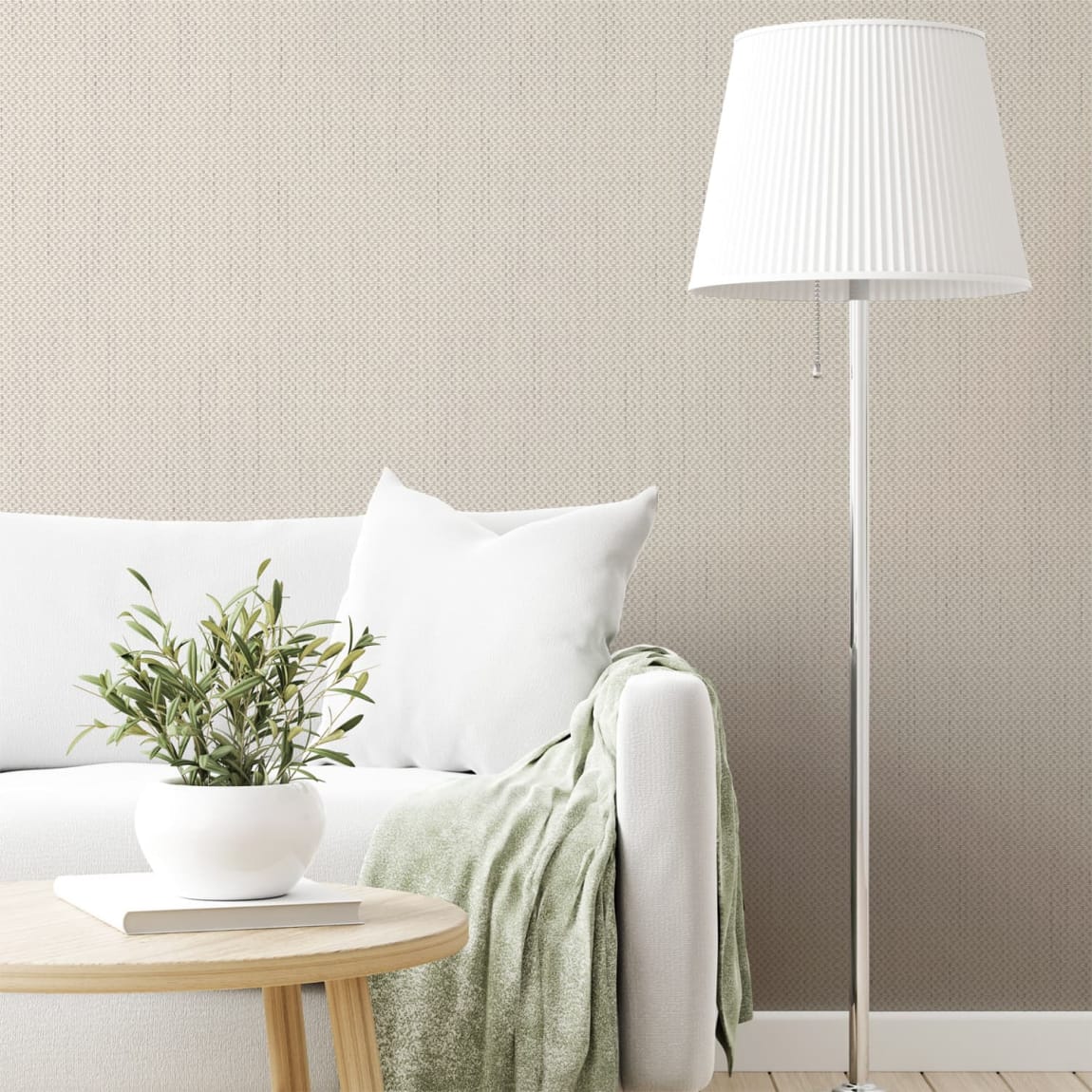 Amelie Textured Beige Wallpaper