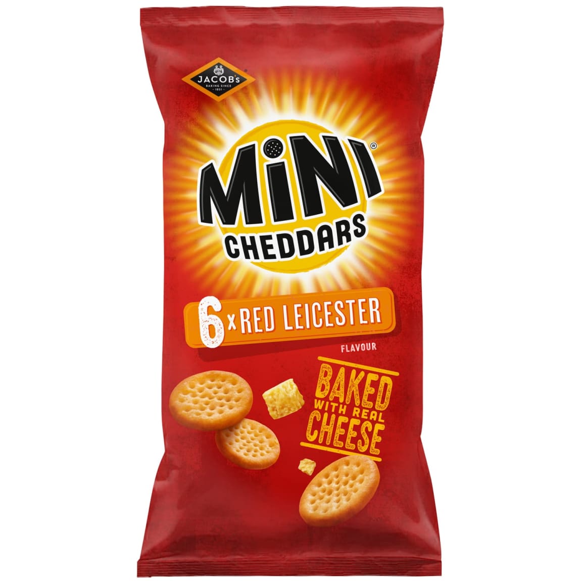Jacob's Mini Cheddars Red Leicester 6pk