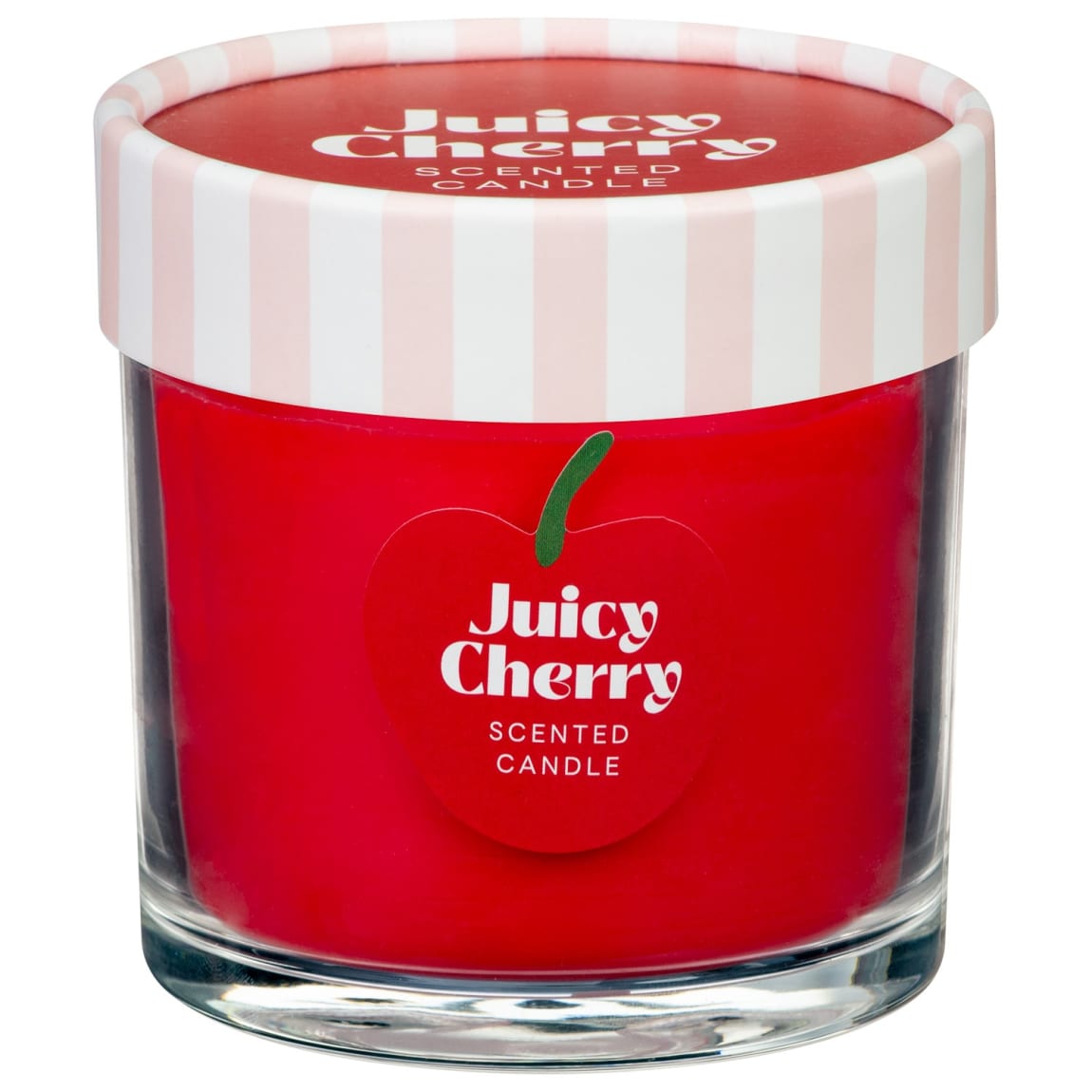Striped Lid Scented Candle - Juicy Cherry