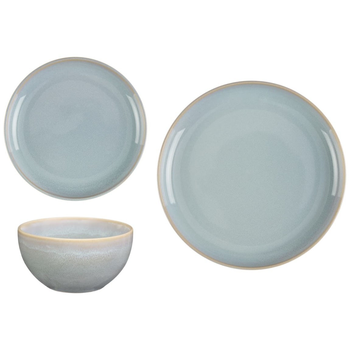 Reactive Dinner Set 12pc - Blue