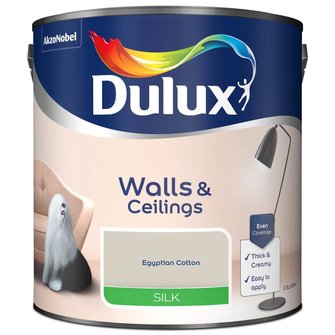 Dulux Silk Paint 2.5L - Egyptian Cotton