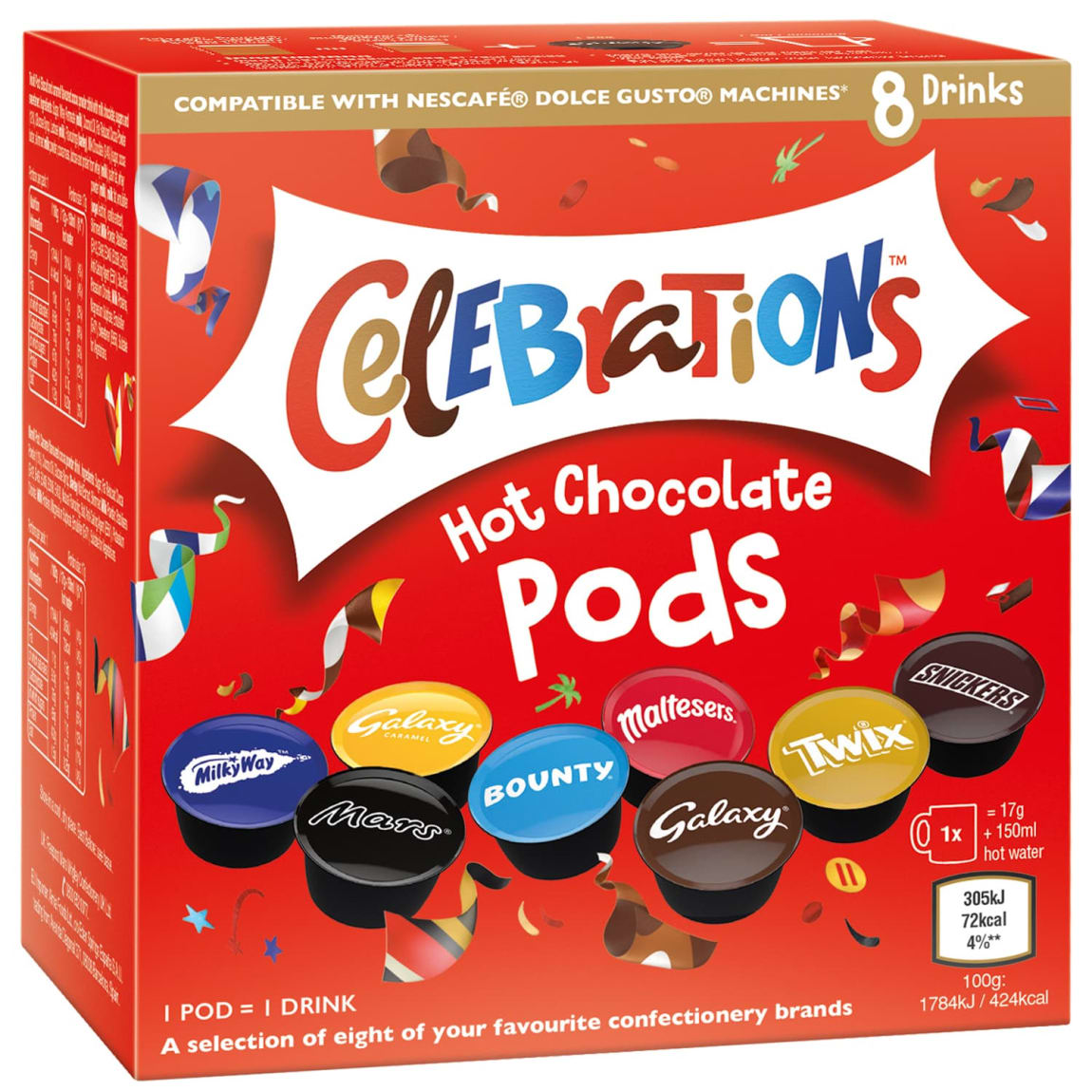 Celebrations Hot Chocolate Pods 8pk