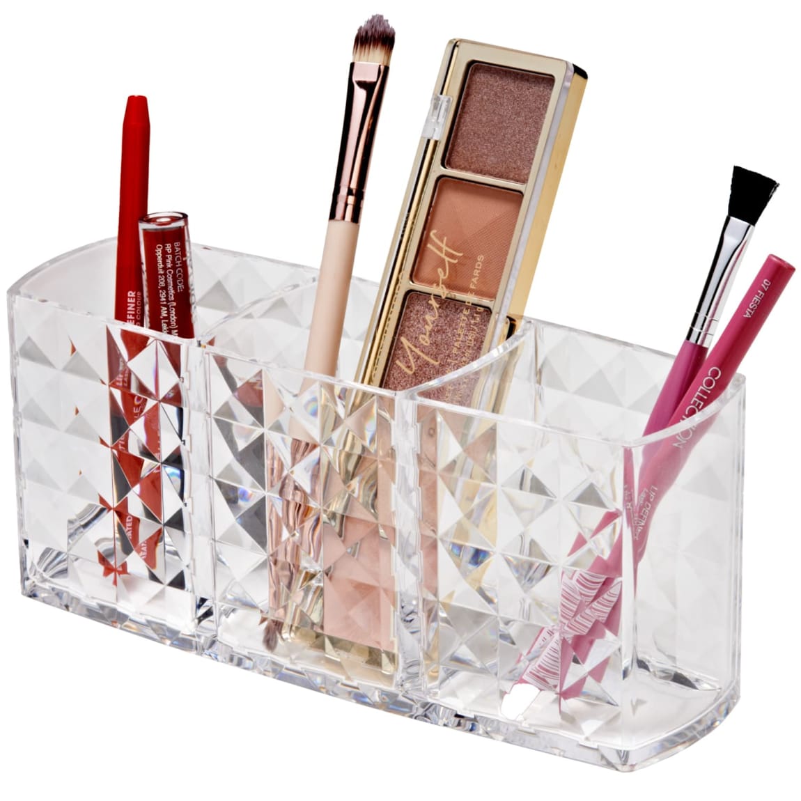 Diamond 3 Section Cosmetic Organiser