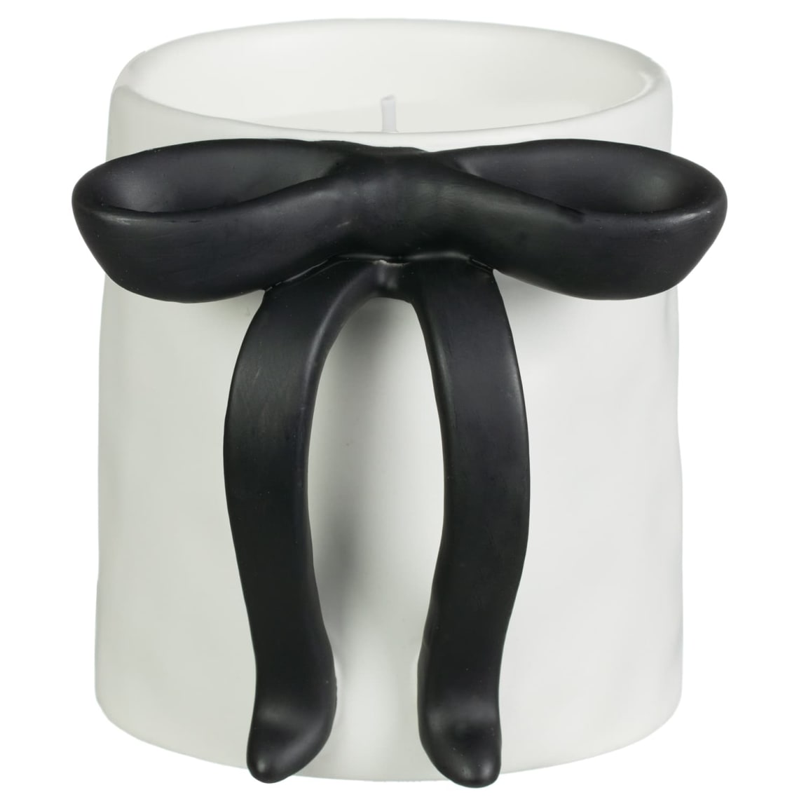 Black Bow Ceramic Candle