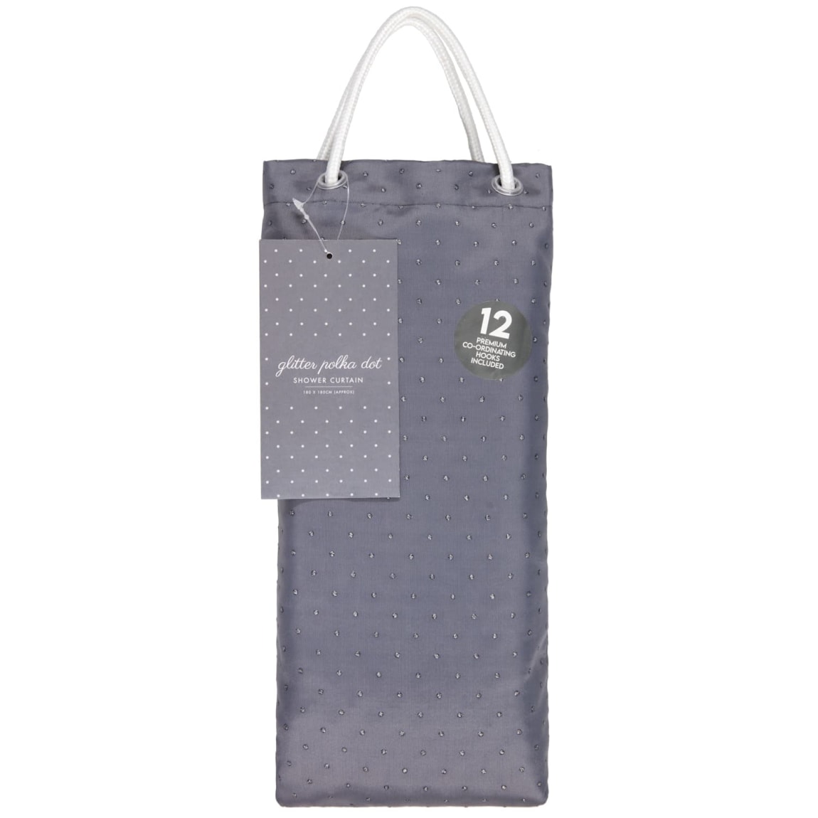 Glitter Polka Dot Shower Curtain
