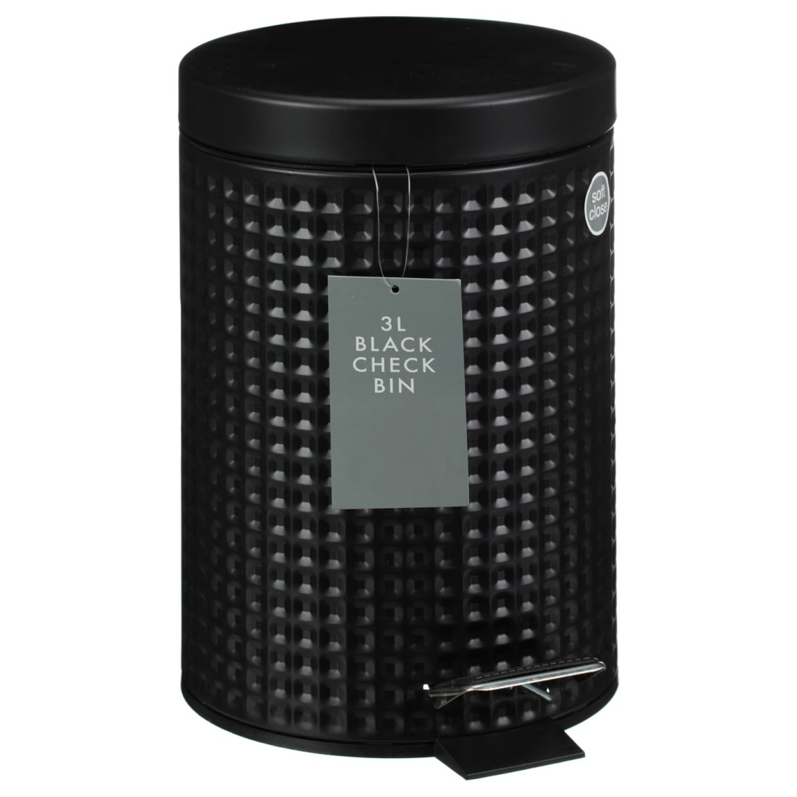 Check Bathroom Bin 3L - Black