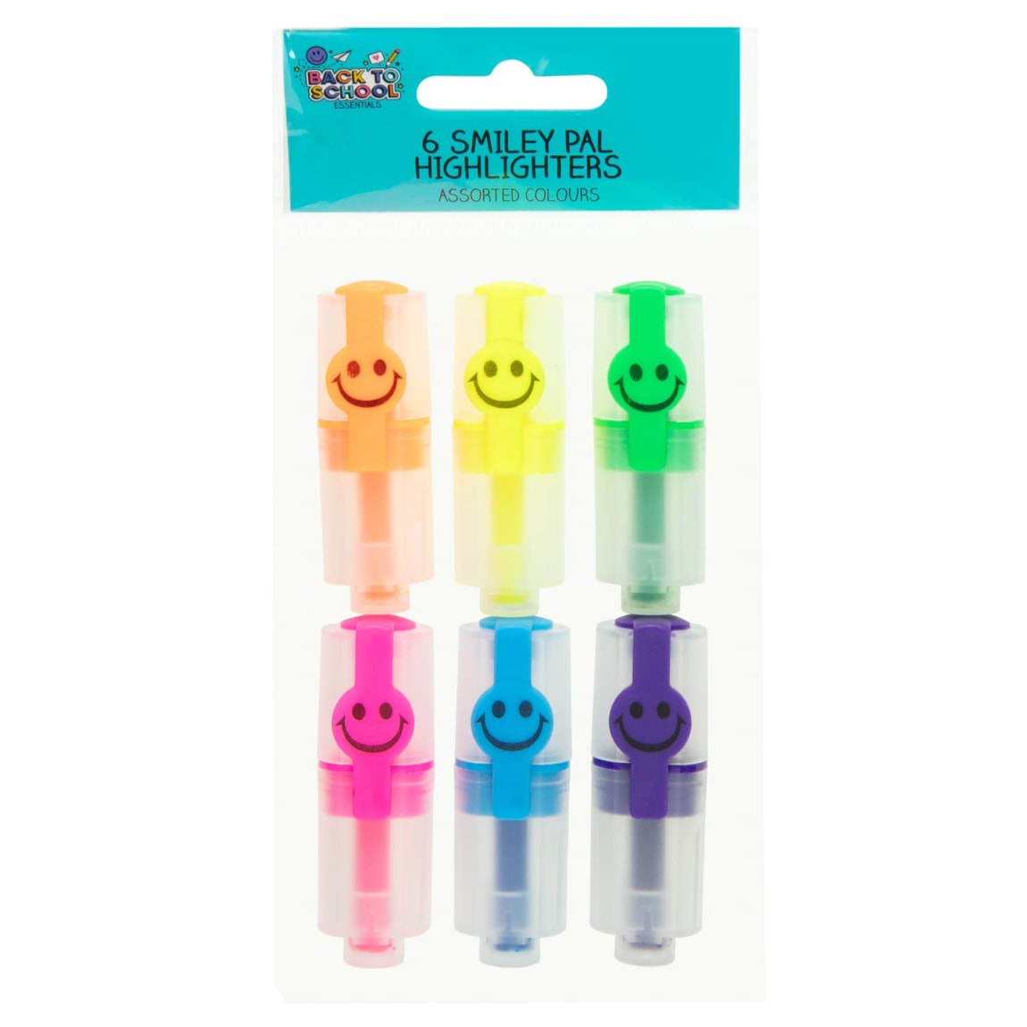 Smiley Pal Highlighters 6pk