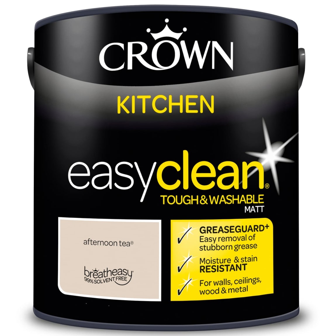 Crown Easyclean Kitchen Matt Emulsion 2.5L - Afternoon Tea