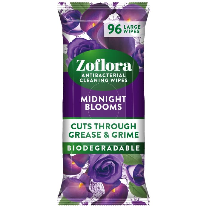 Zoflora Anti-Bacterial Cleaning Wipes 96pk - Midnight Blooms