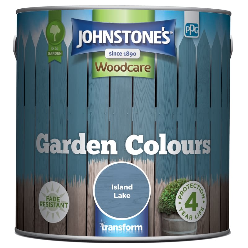 Johnstone's Paint Woodcare Garden Colours - Island Lake 2.5L