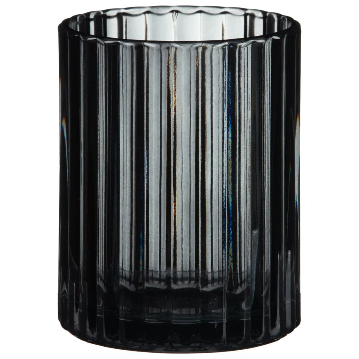 Ribbed Glass Tumbler - Grey