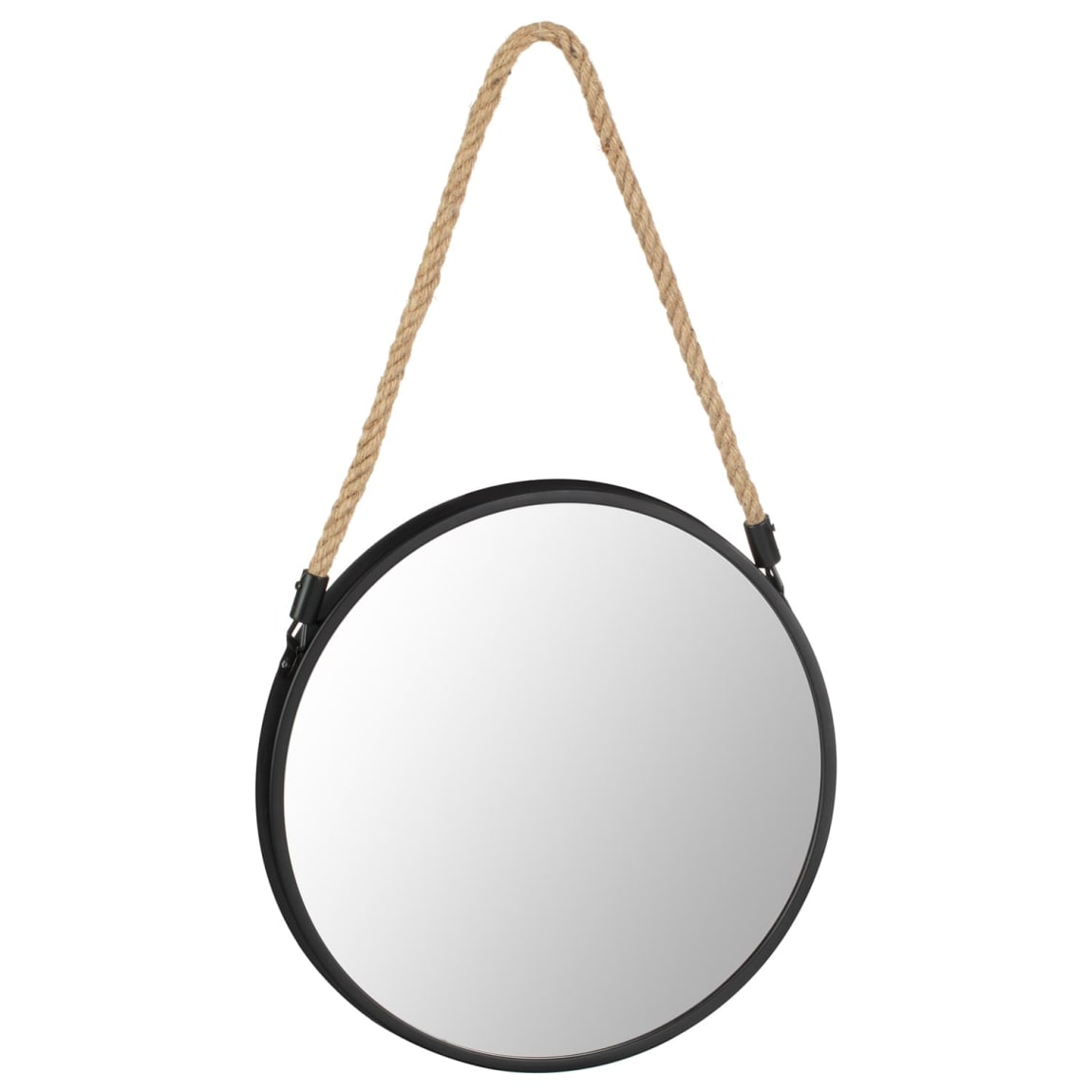 Round Rope Mirror - Black