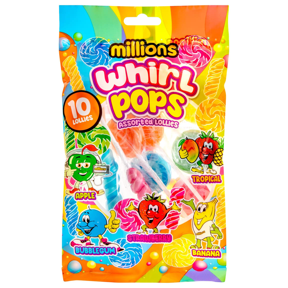 Millions Mini Whirl Pops 10pk