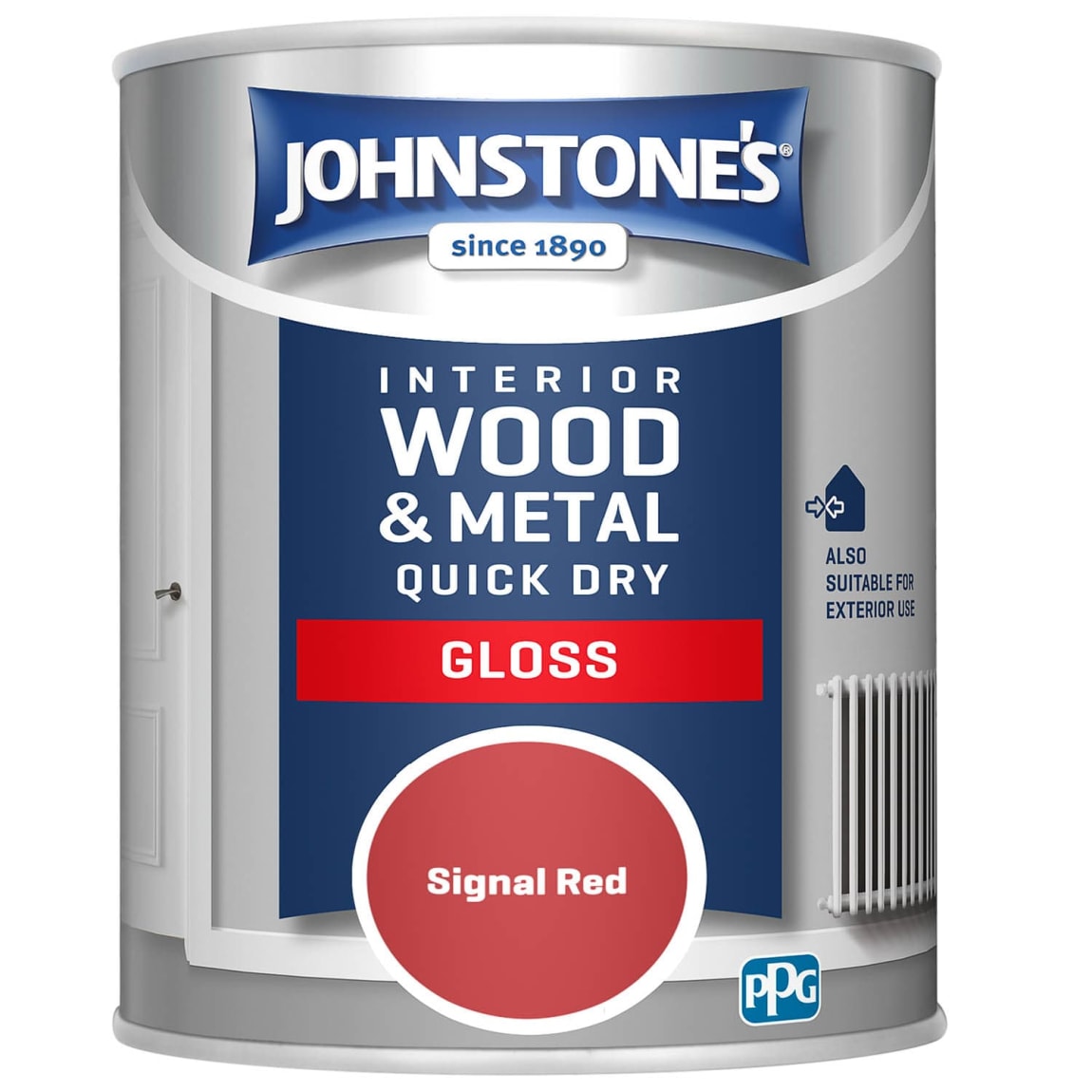 Johnstone's Quick Dry Gloss - Signal Red 750ml