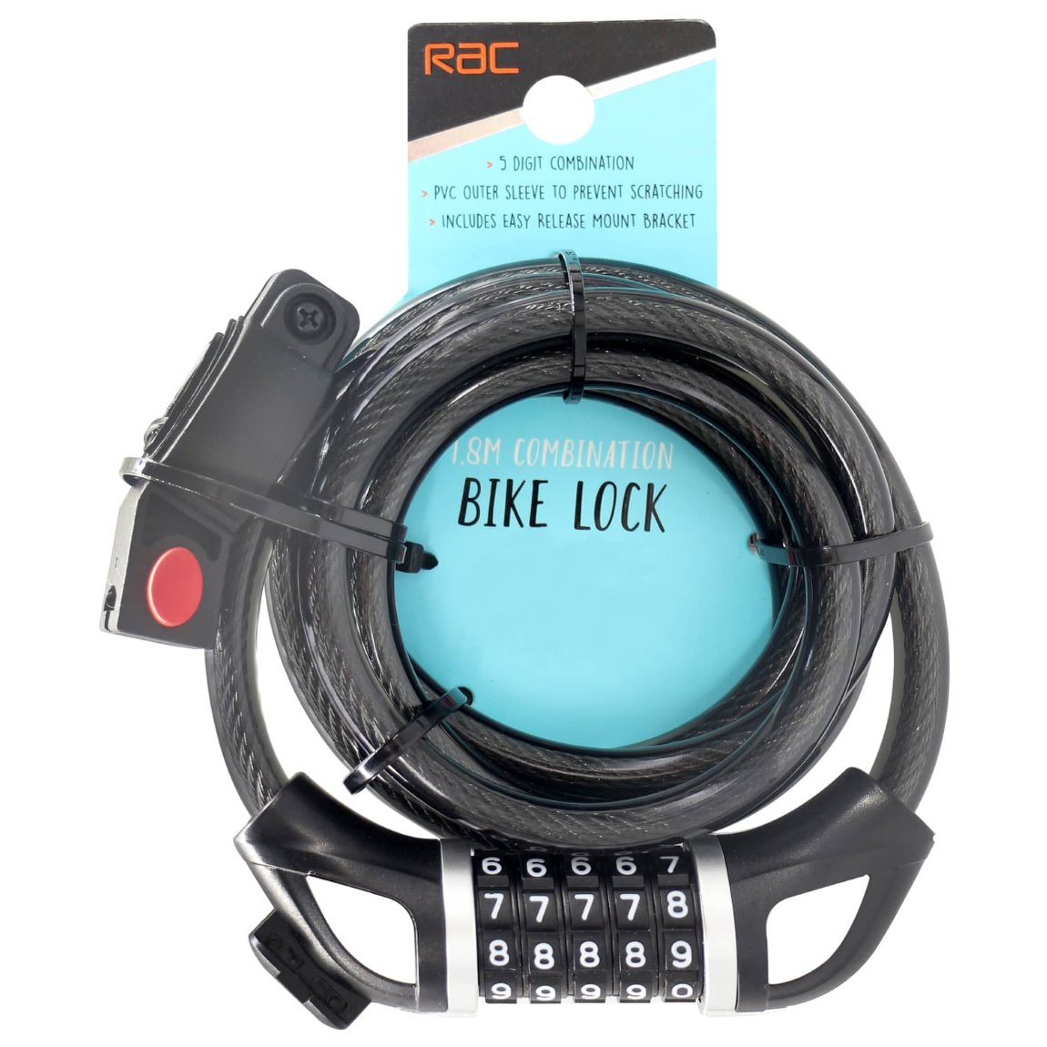 RAC 1.8m Combination Bike Lock