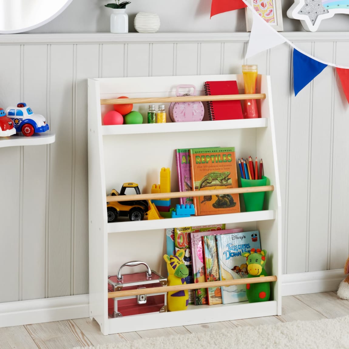 Kids Home 3 Tier Bookshelf - White