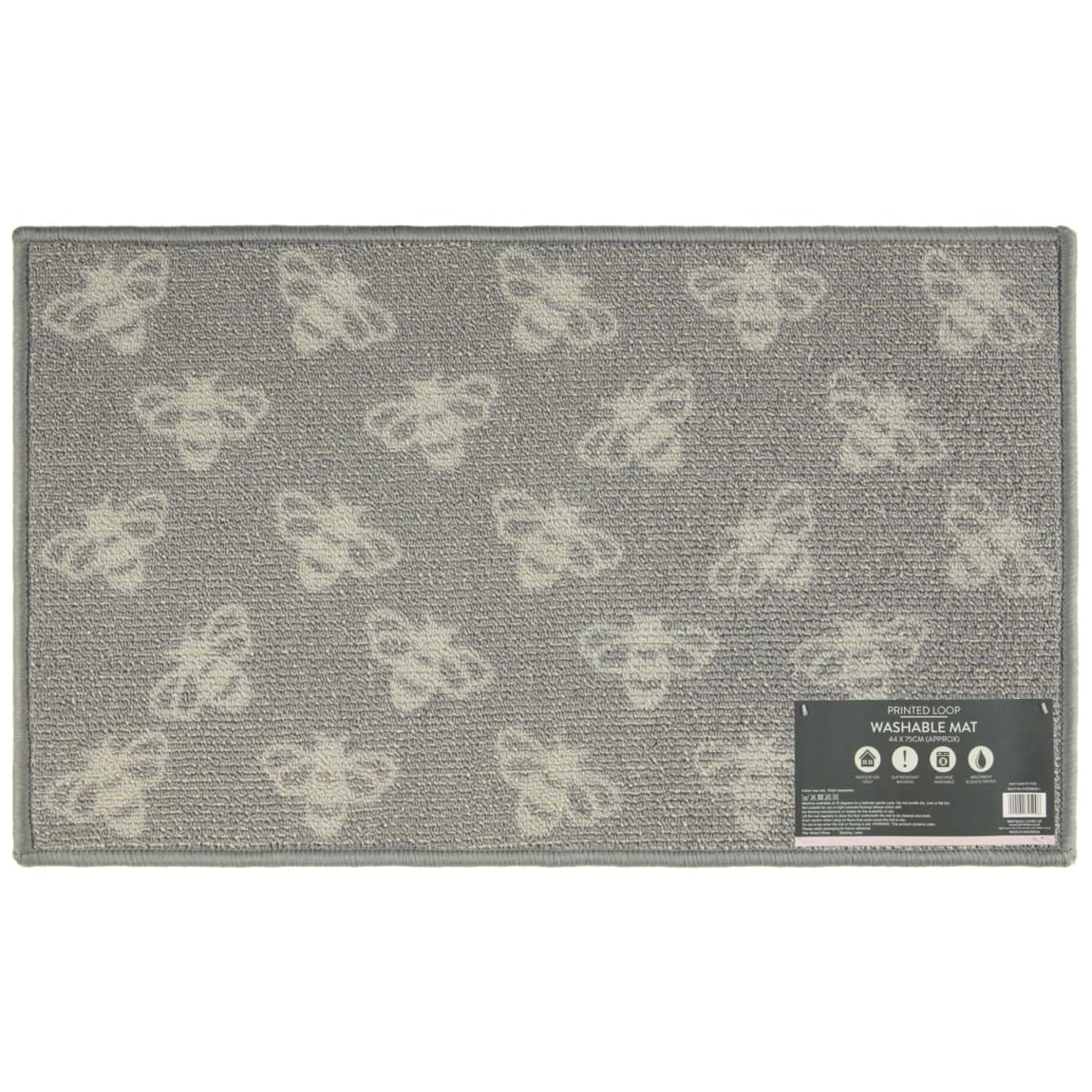 Bee Print Washable Doormat