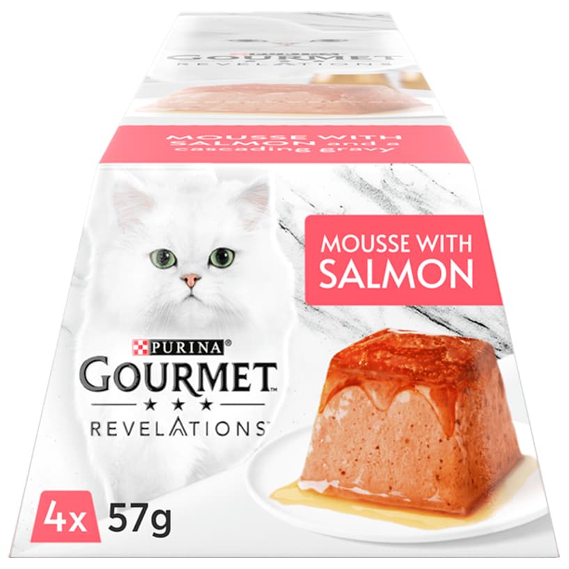 Purina Gourmet Mousse With Salmon 4 x 57g