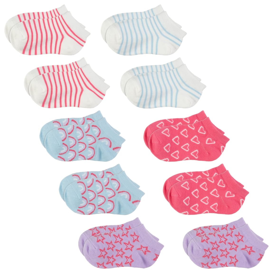 Younger Kids Trainer Socks 10pk - Assorted