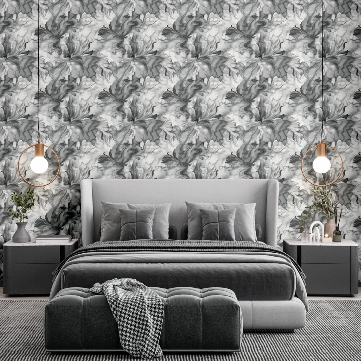 Muriva Soiree Black Wallpaper
