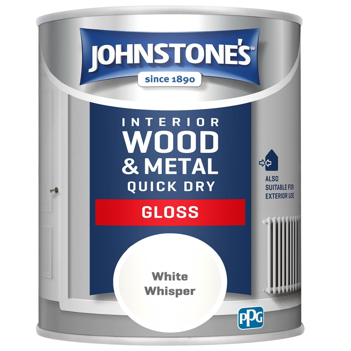 Johnstone's Quick Dry Gloss - White Whisper 750ml