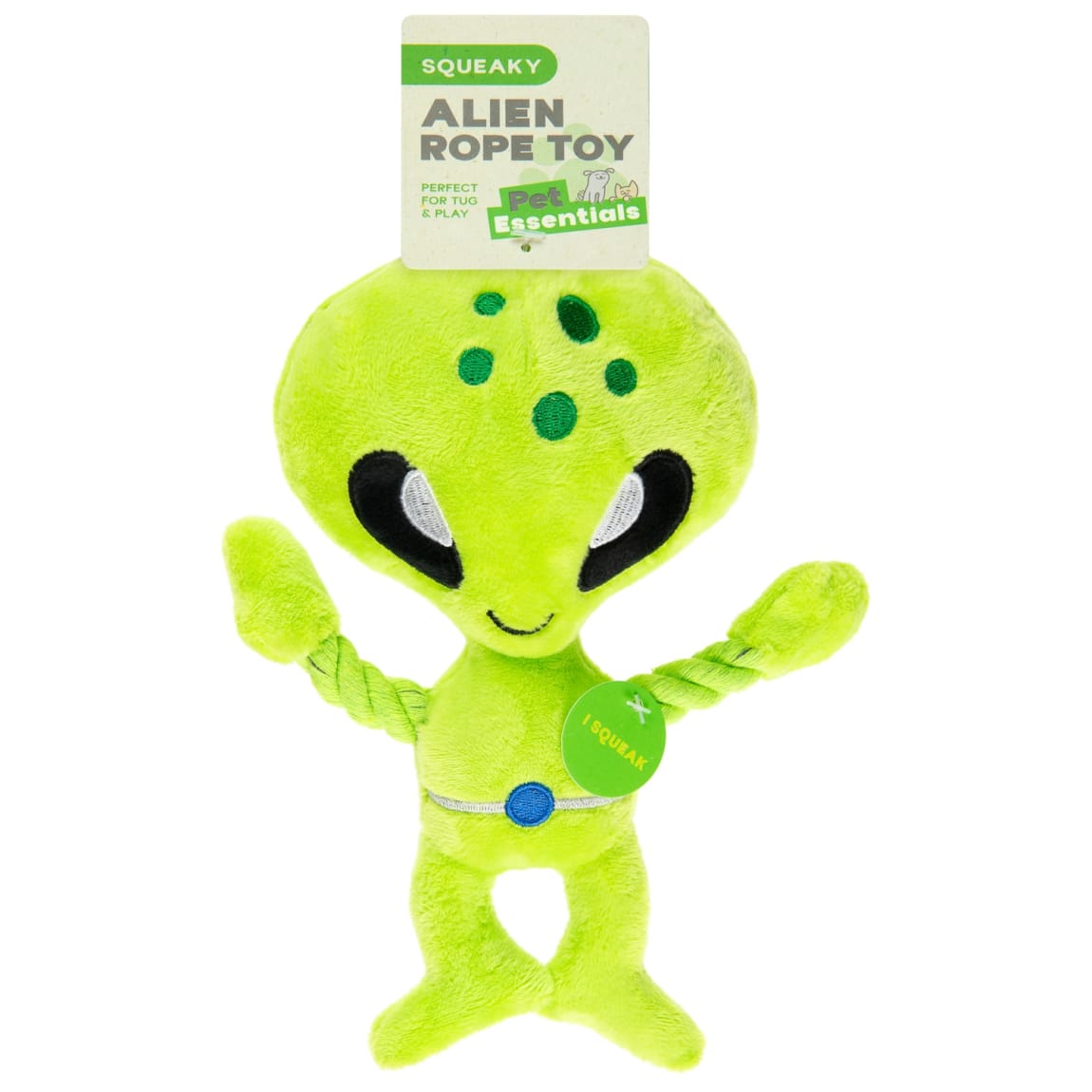 Squeaky Alien Dog Toy