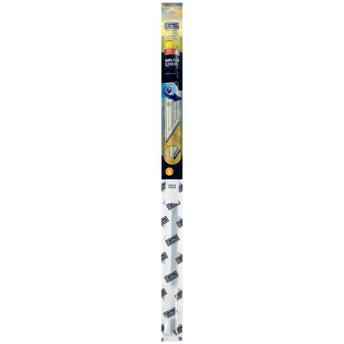 Exitex Door Brush Strip - White