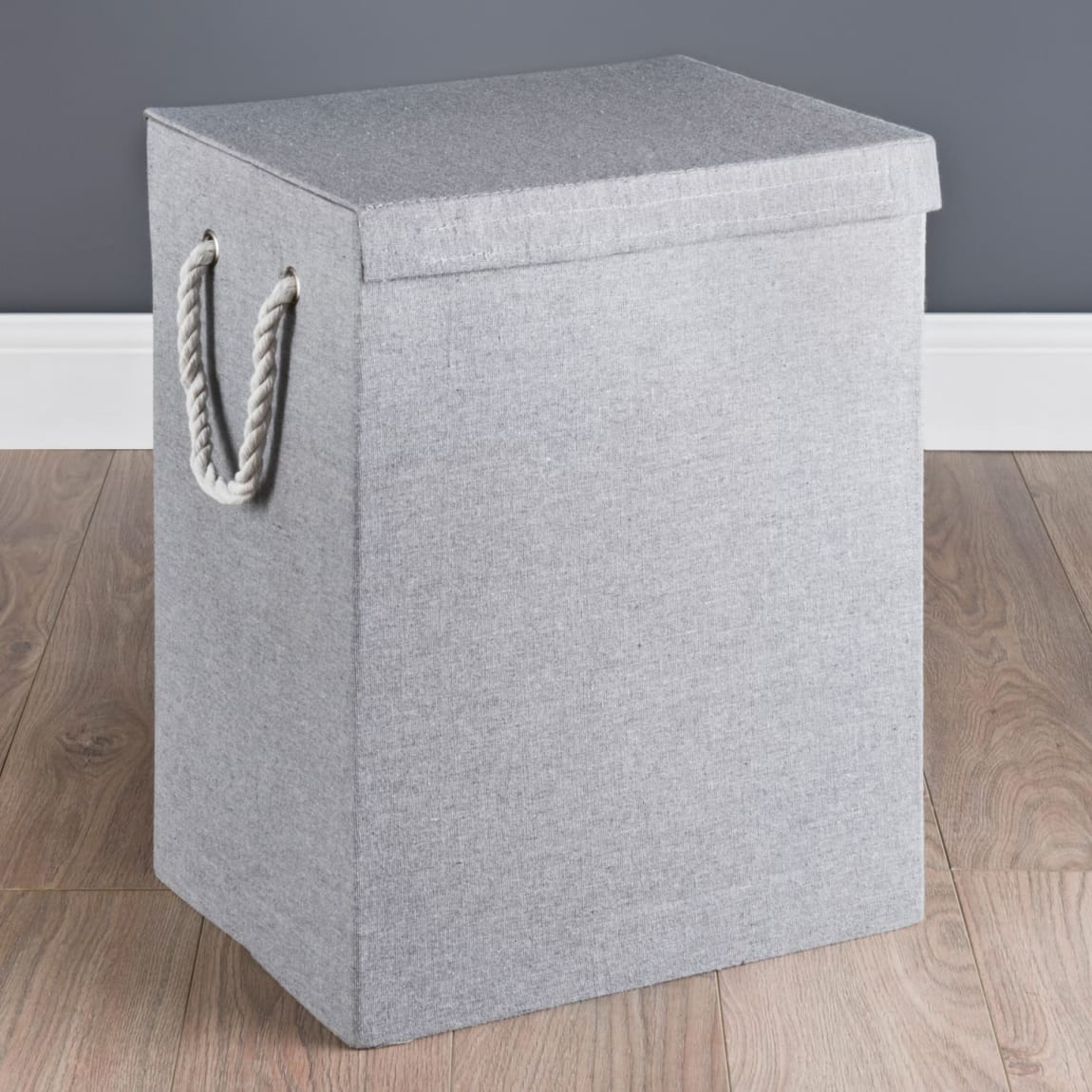 Grey Folding Laundry Hamper