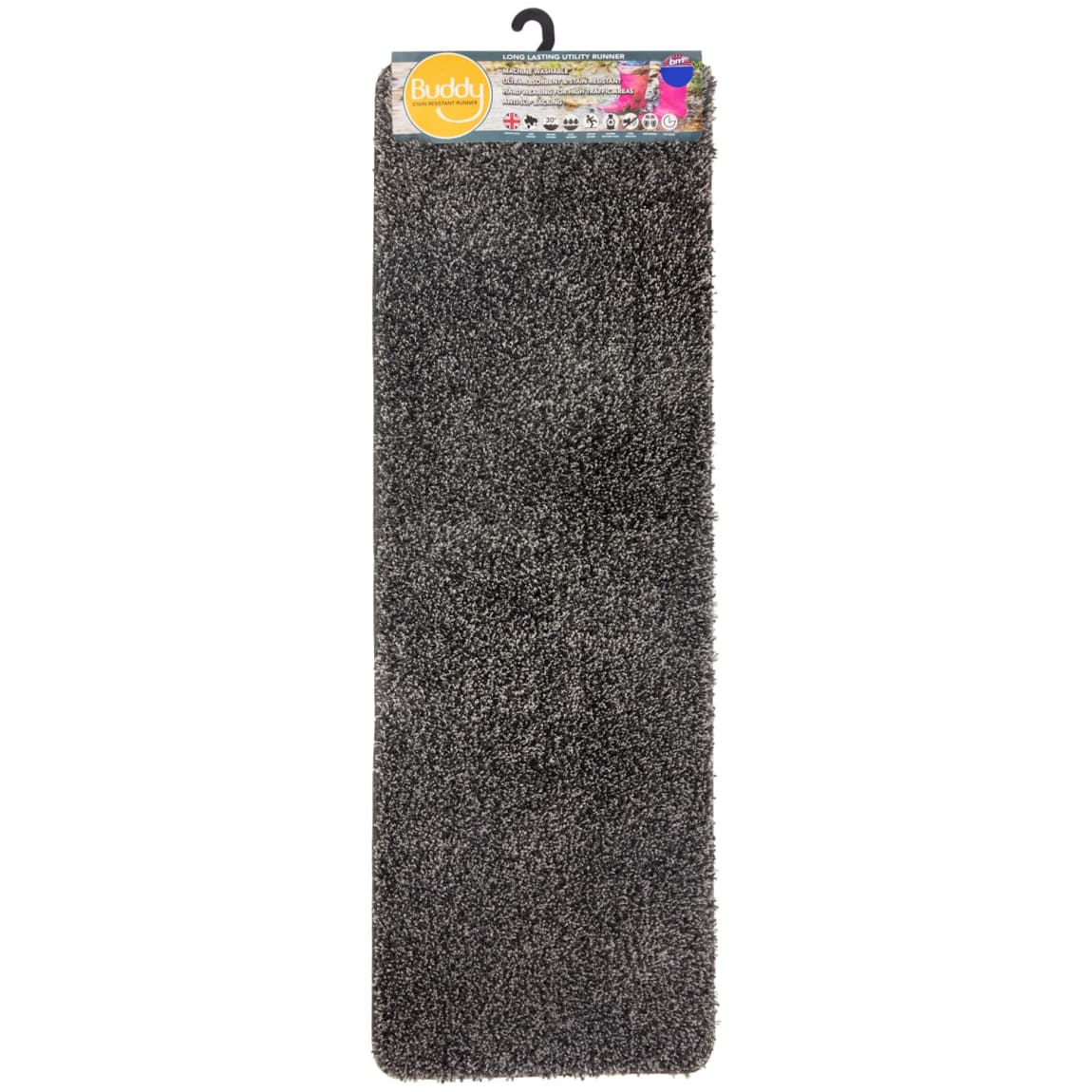 Buddy Plain Shaggy Grey Runner Doormat