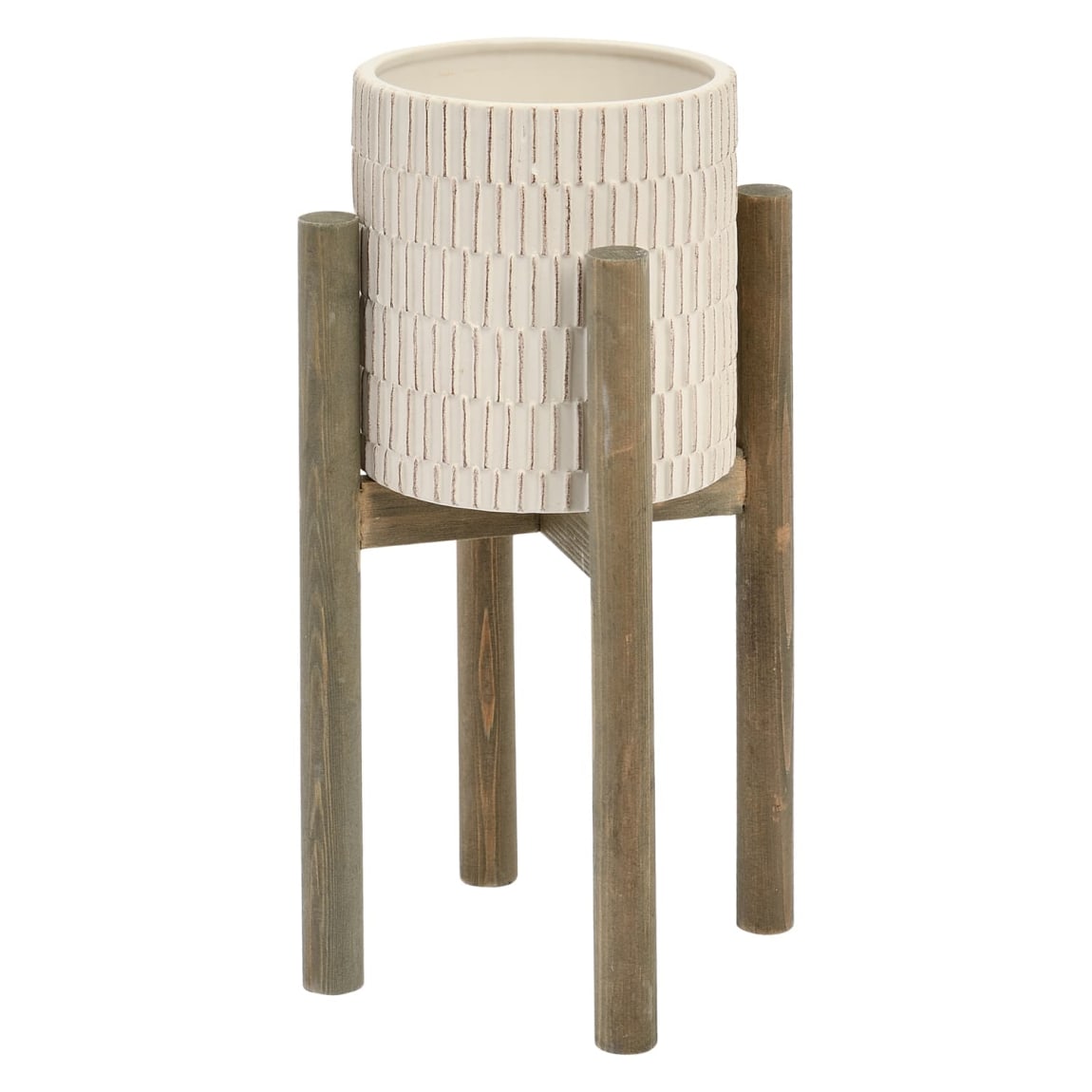 Embossed Planter On Stand