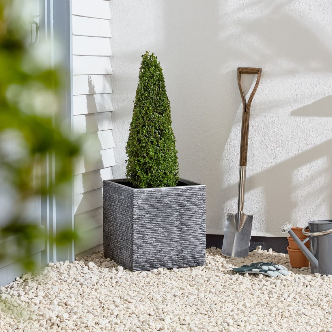 Large Square Planter - Pewter
