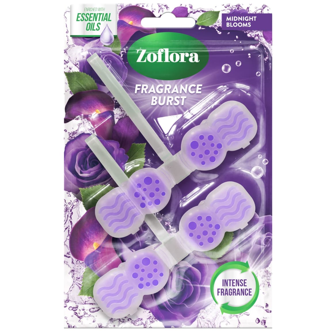 Zoflora Fragrance Burst Rim Blocks 2pk - Midnight Blooms