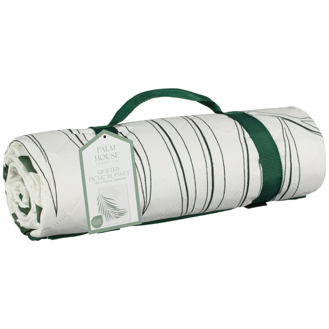 Palm House Quilted Picnic Blanket 130 x 150cm