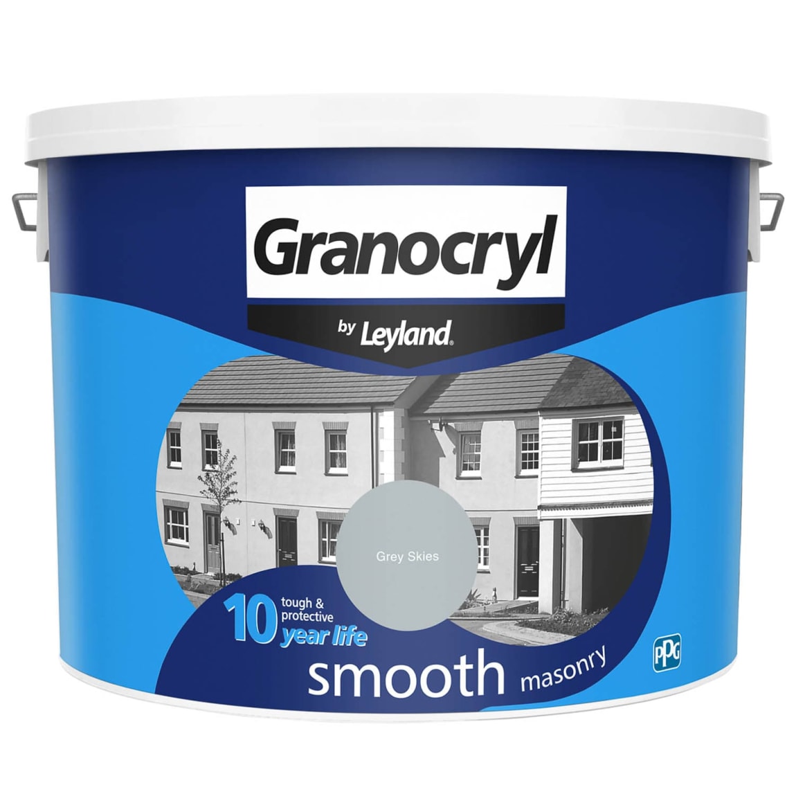 Granocryl Smooth Masonry Paint - Grey Skies 10L
