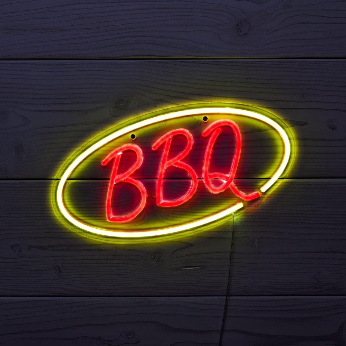 Solar Powered BBQ Neon Wall Sign