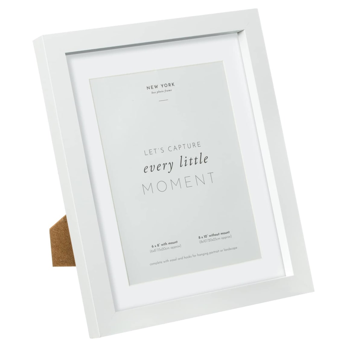 New York Box Photo Frame - 6 x 8" - White