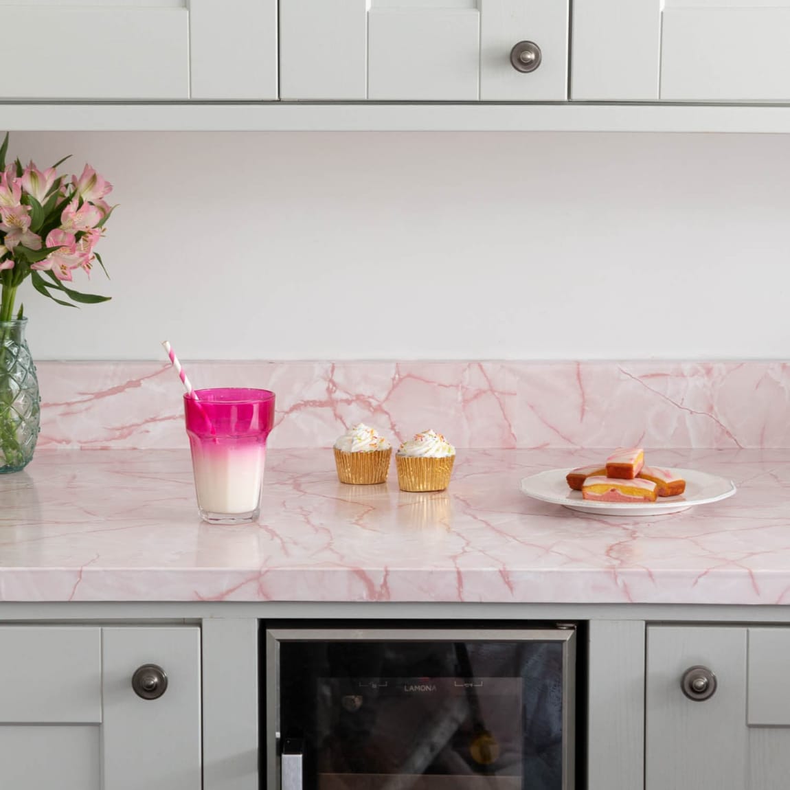 D-C-Fix Self-Adhesive Film 67.5cm x 2m - Marble Pink